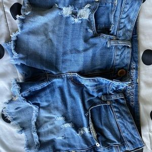 American Eagle Frayed Jean Shorts